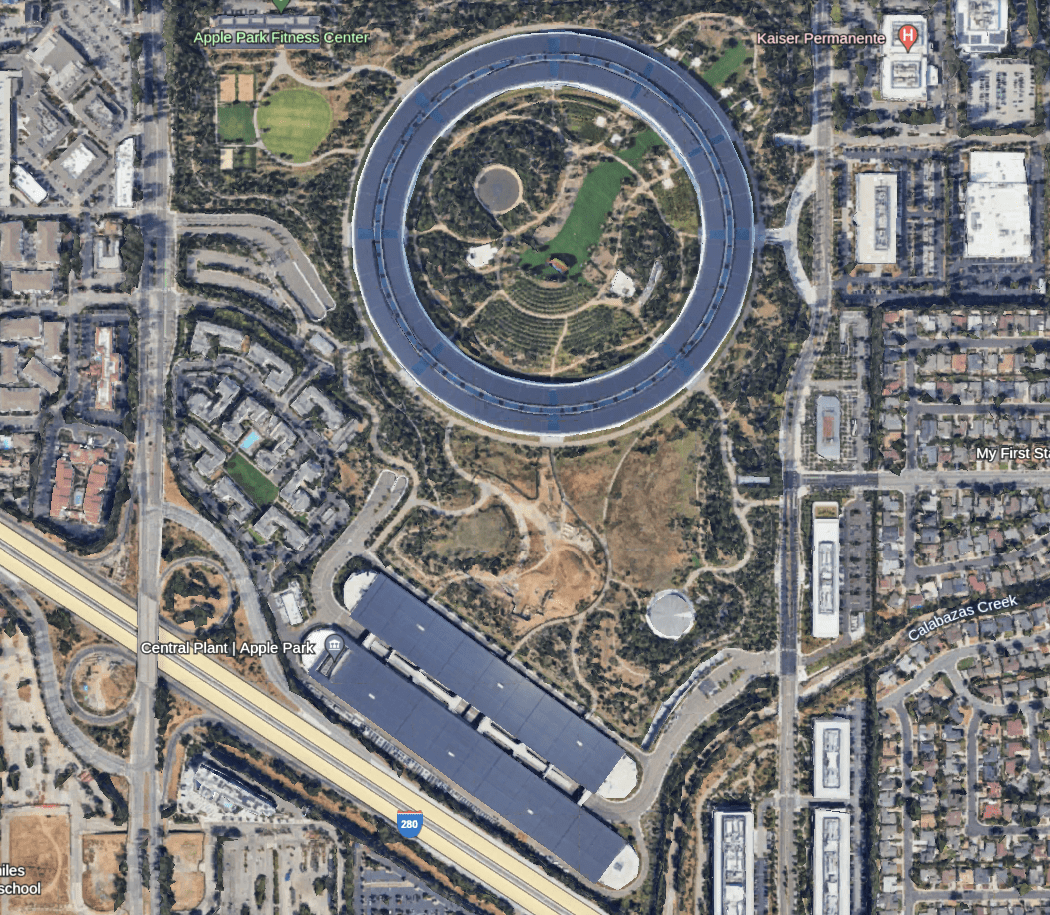 Photo of apple's spaceship office building