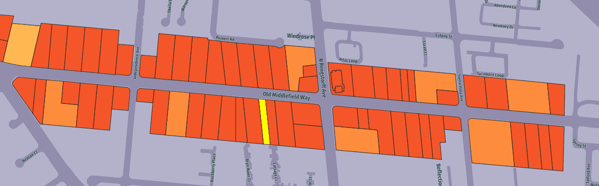 One lot on Old Middlefield is too narrow for AB-2011