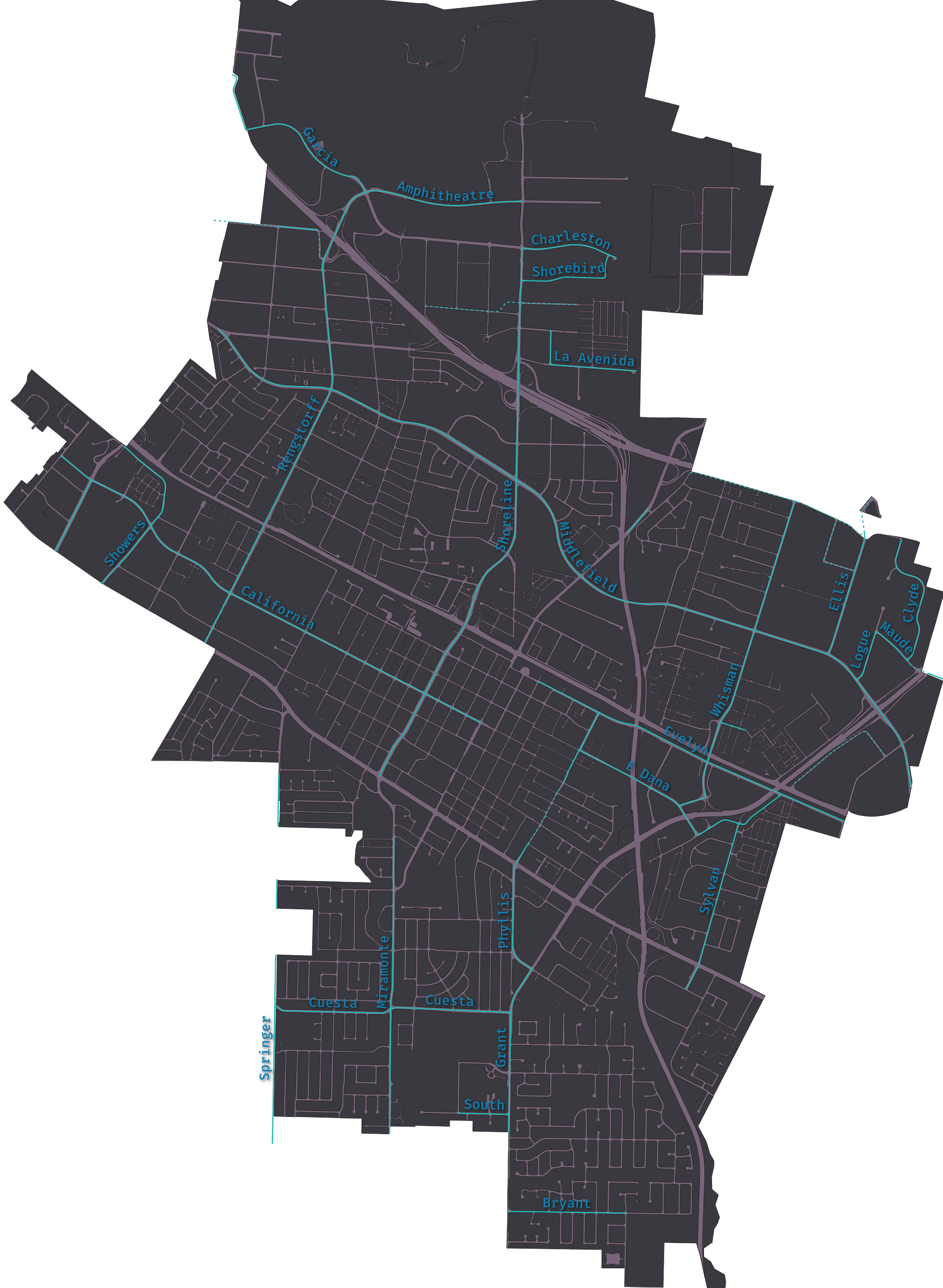 bike lanes map