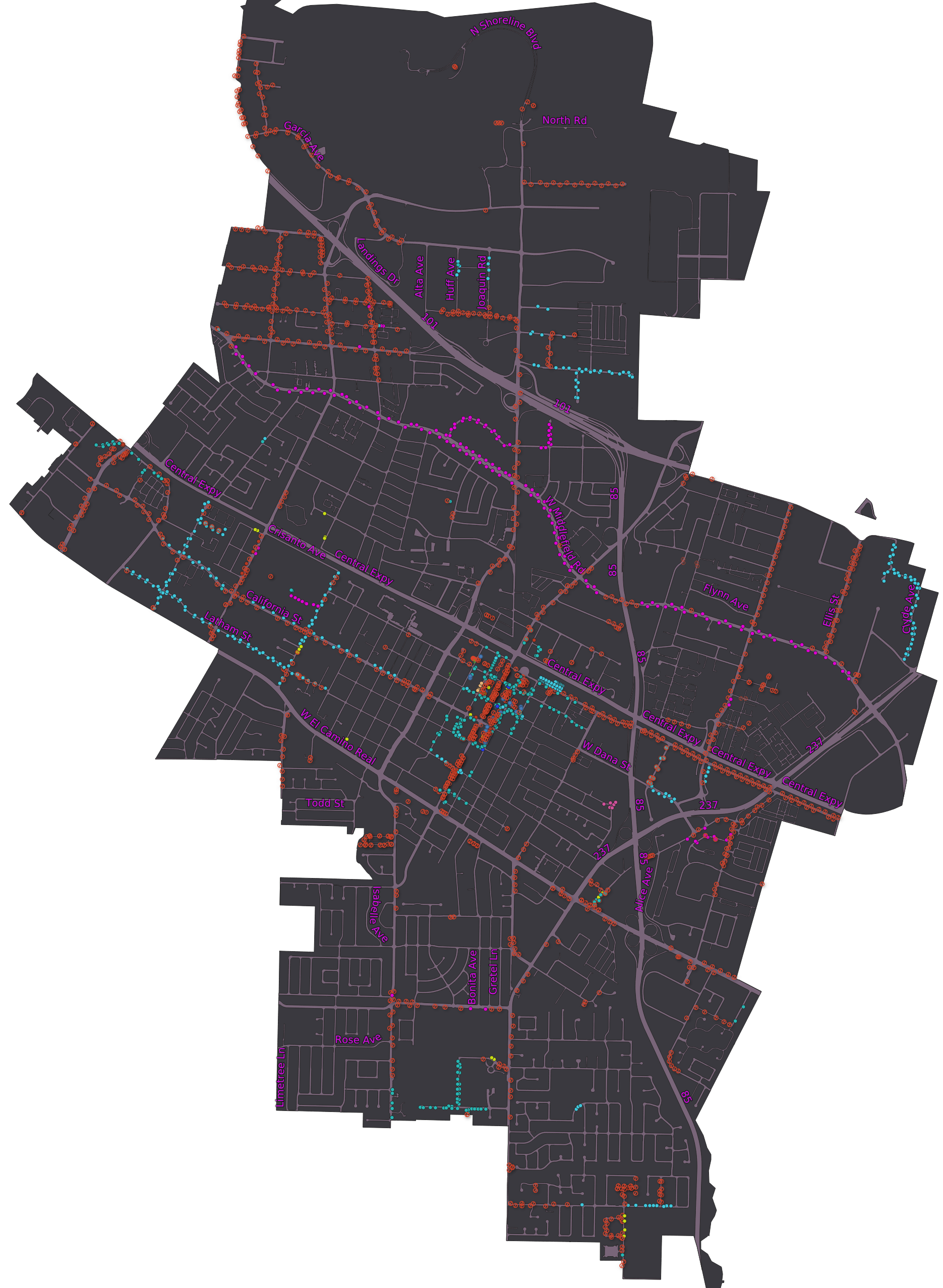 restricted parking map